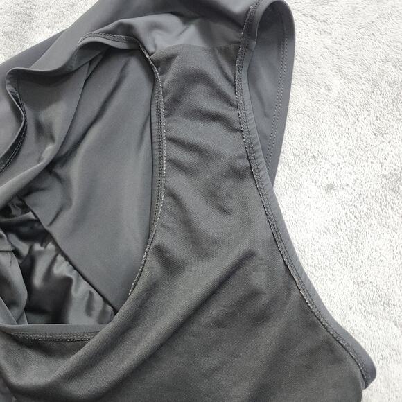Catalina Swim Bottoms Womens Size XL (16-18) Black Solid Skirt Built-In Brief - Picture 4 of 9